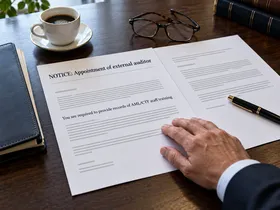 A notice of appointment of an external auditor asking for records of AML/CTF staff training.